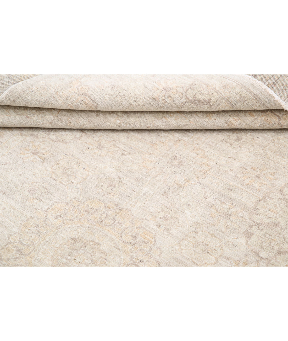 Serenity 6'0'' X 11'6'' Hand-Knotted Wool Rug 6'0'' x 11'6'' (180 X 345) / Ivory / Grey