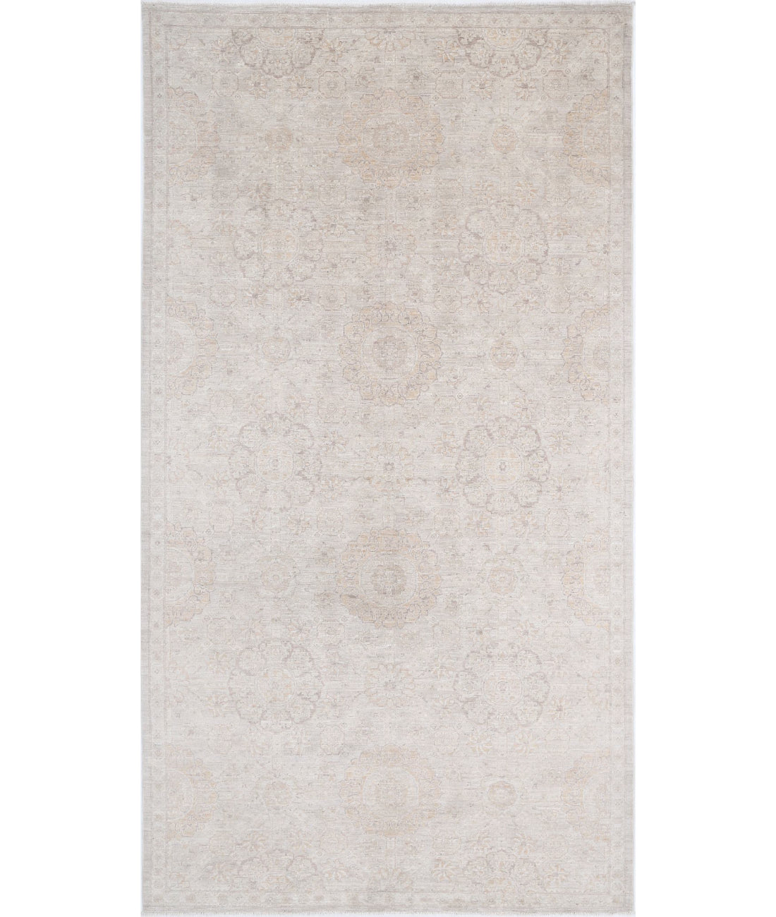 Serenity 6'0'' X 11'6'' Hand-Knotted Wool Rug 6'0'' x 11'6'' (180 X 345) / Ivory / Grey