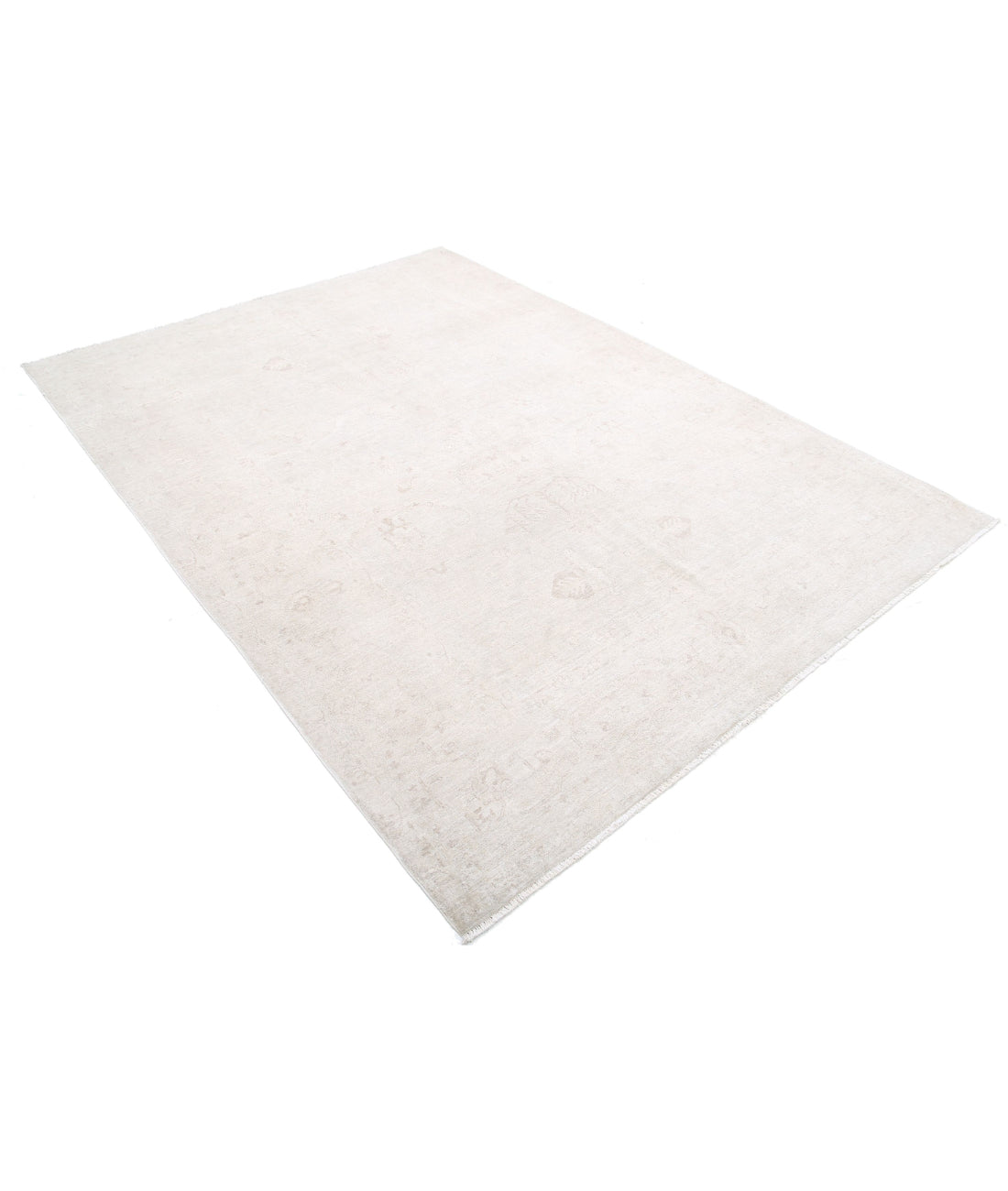 Serenity 6'1'' X 8'3'' Hand-Knotted Wool Rug 6'1'' x 8'3'' (183 X 248) / Grey / Ivory