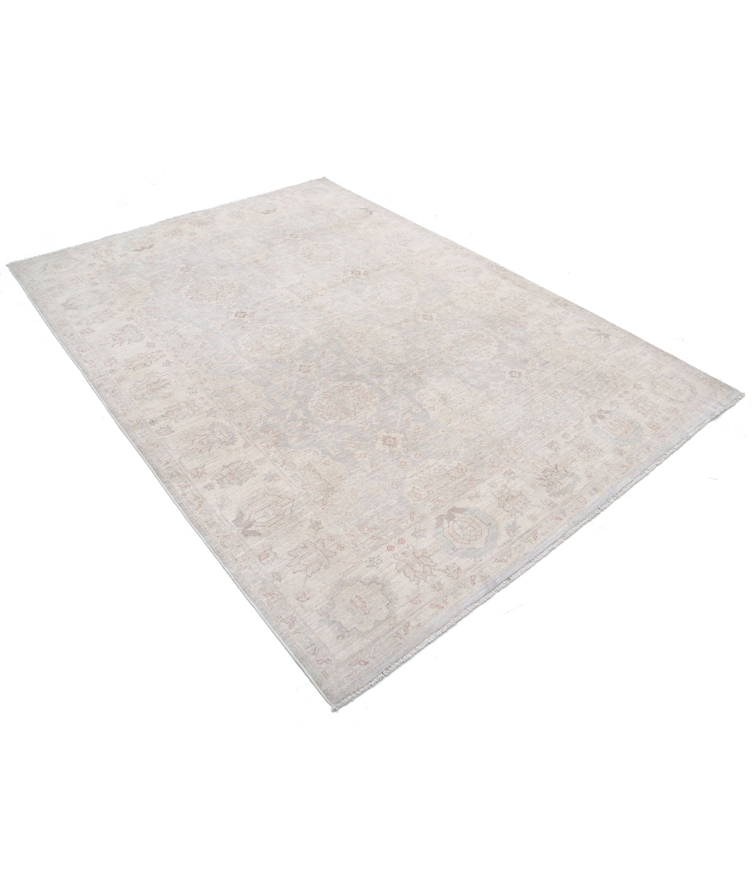 Serenity 6'0'' X 8'4'' Hand-Knotted Wool Rug 6'0'' x 8'4'' (180 X 250) / Grey / Ivory