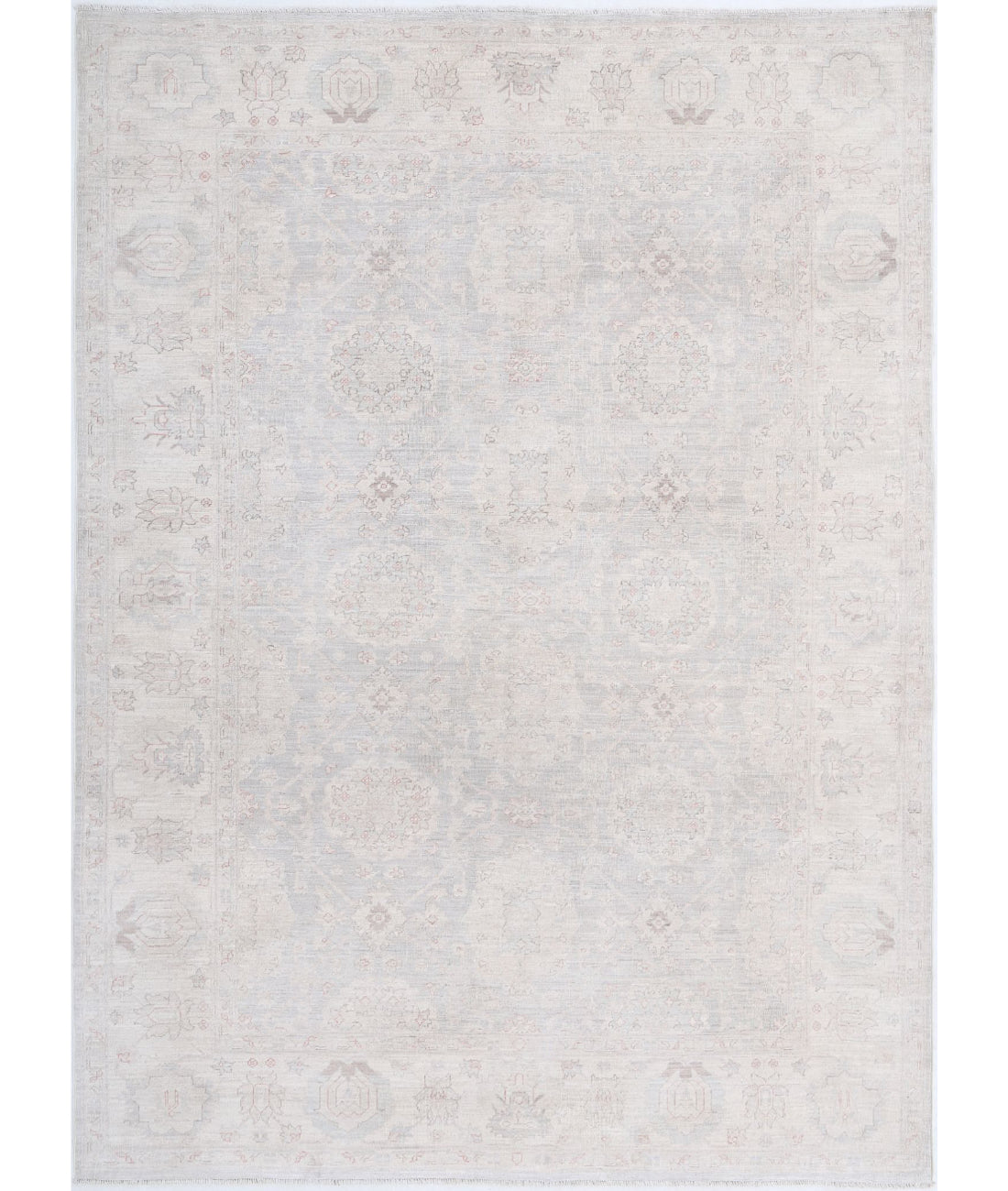 Serenity 6'0'' X 8'4'' Hand-Knotted Wool Rug 6'0'' x 8'4'' (180 X 250) / Grey / Ivory