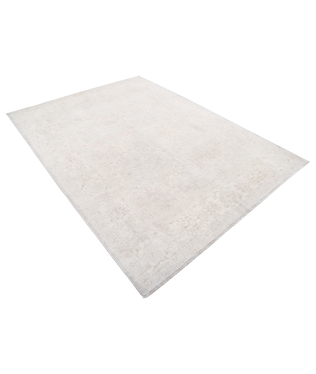 Serenity 6'1'' X 7'11'' Hand-Knotted Wool Rug 6'1'' x 7'11'' (183 X 238) / Ivory / Grey