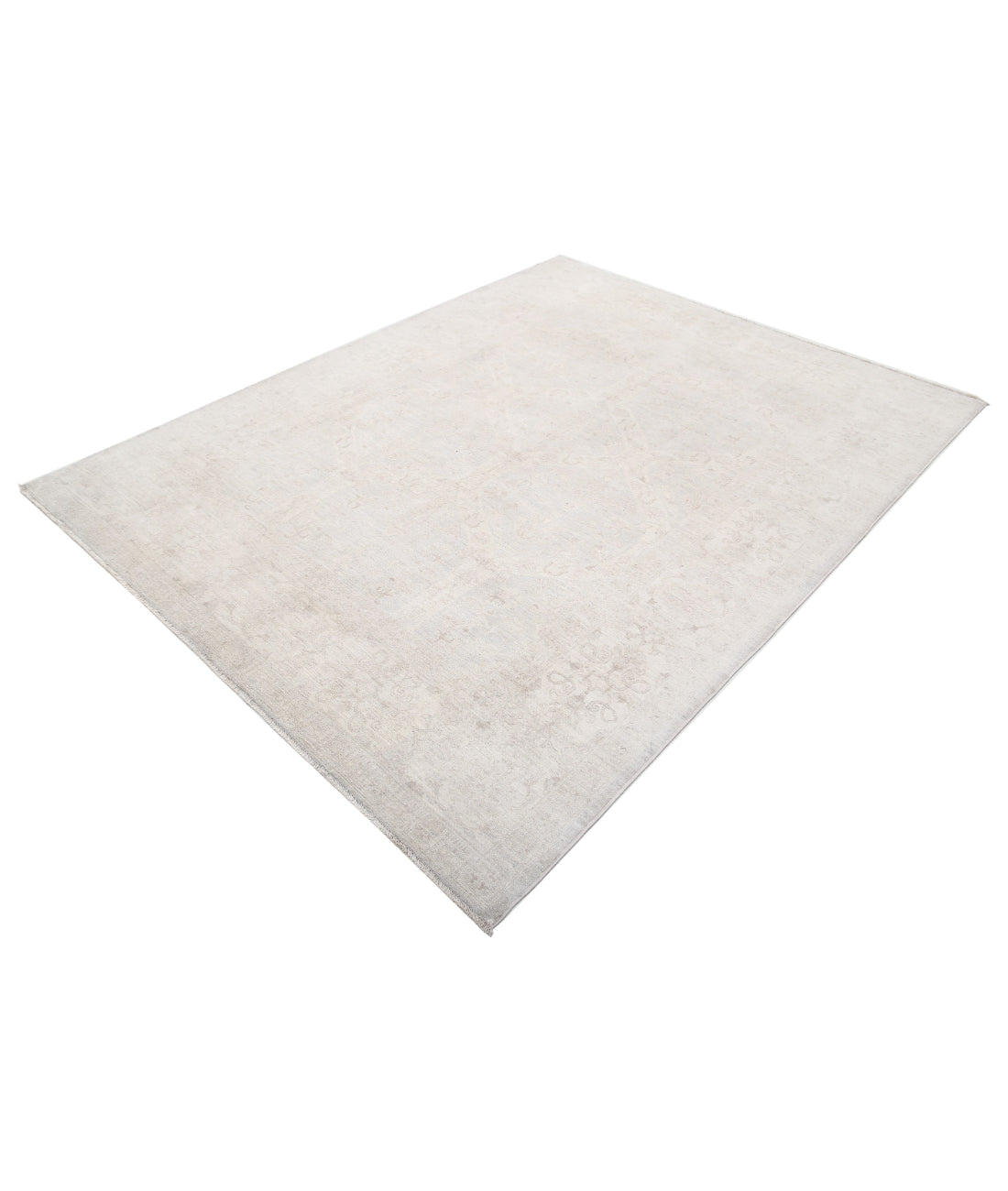 Serenity 6'1'' X 7'11'' Hand-Knotted Wool Rug 6'1'' x 7'11'' (183 X 238) / Ivory / Grey