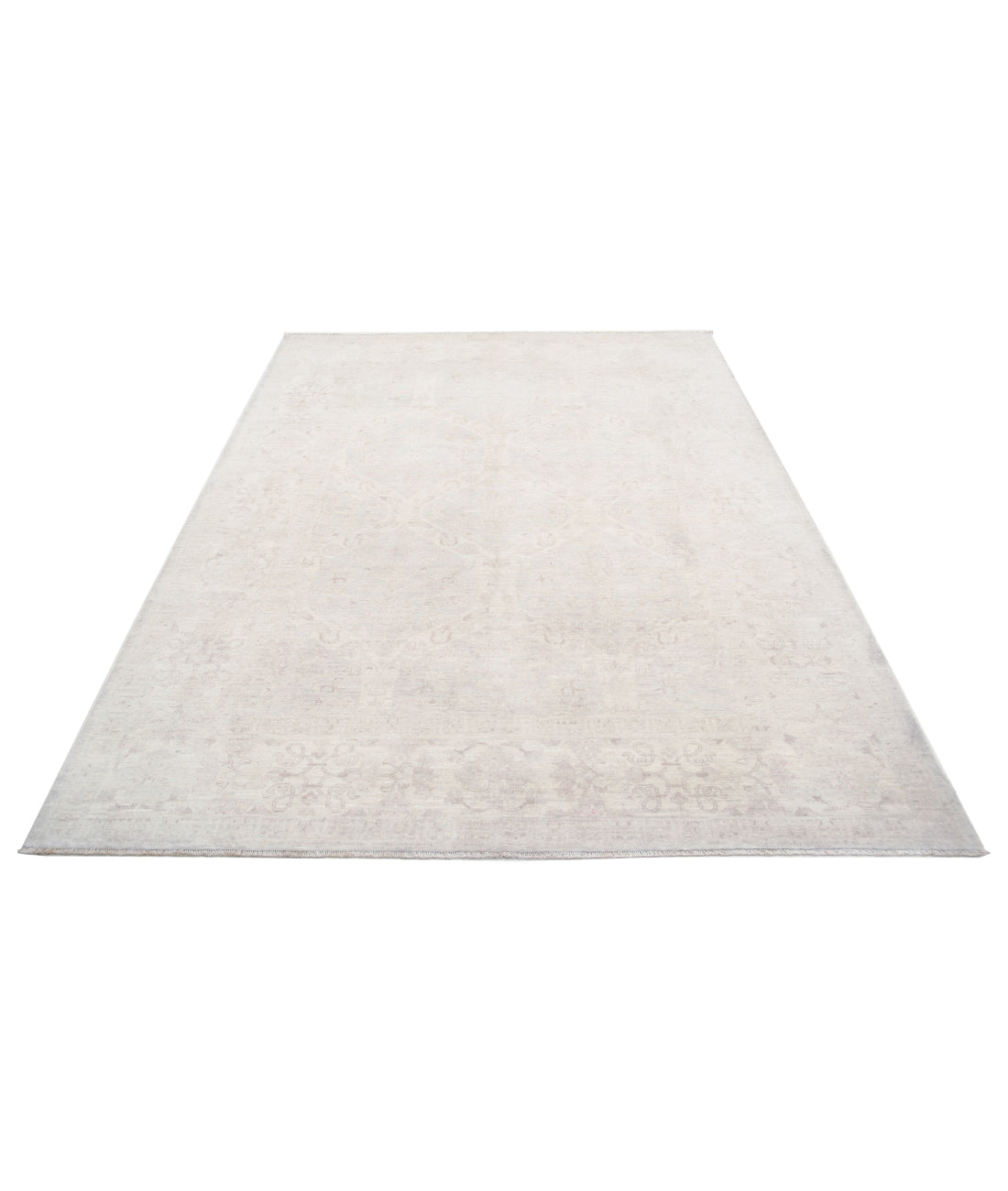 Serenity 6'1'' X 7'11'' Hand-Knotted Wool Rug 6'1'' x 7'11'' (183 X 238) / Ivory / Grey