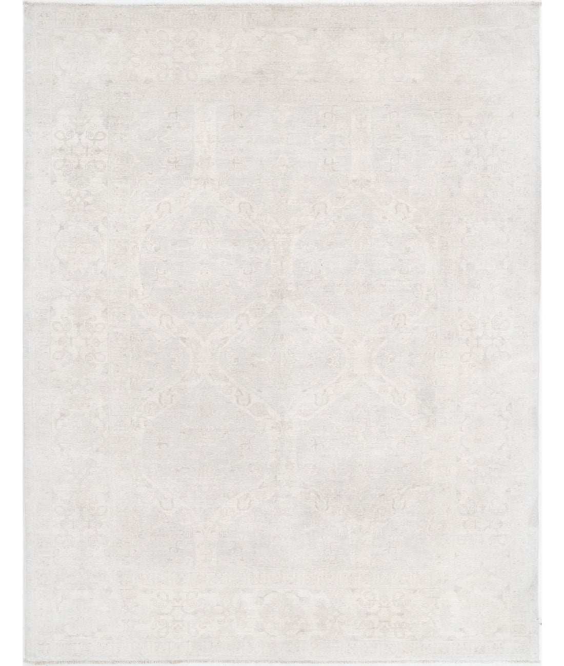 Serenity 6'1'' X 7'11'' Hand-Knotted Wool Rug 6'1'' x 7'11'' (183 X 238) / Ivory / Grey