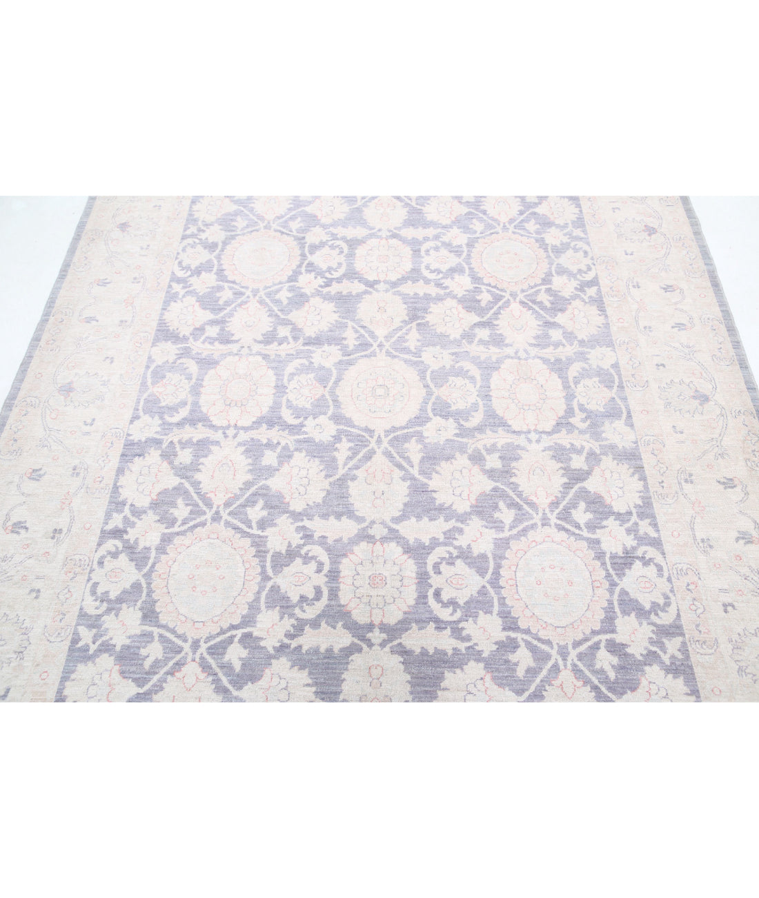 Serenity 6'4'' X 8'5'' Hand-Knotted Wool Rug 6'4'' x 8'5'' (190 X 253) / Lilac / Ivory