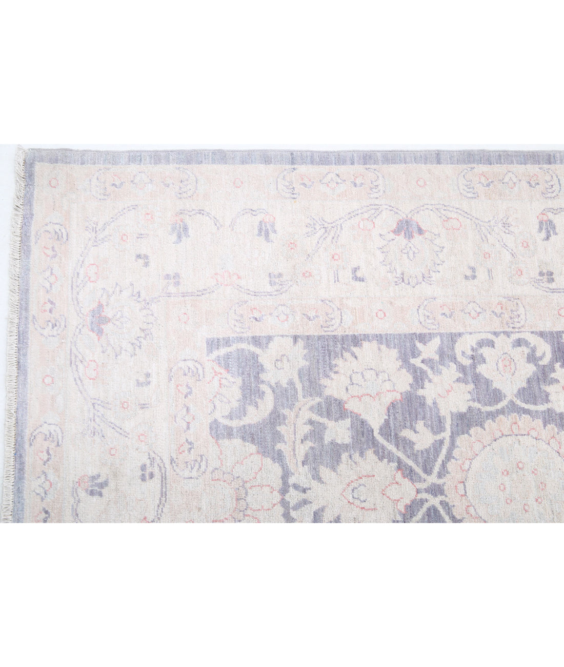 Serenity 6'4'' X 8'5'' Hand-Knotted Wool Rug 6'4'' x 8'5'' (190 X 253) / Lilac / Ivory