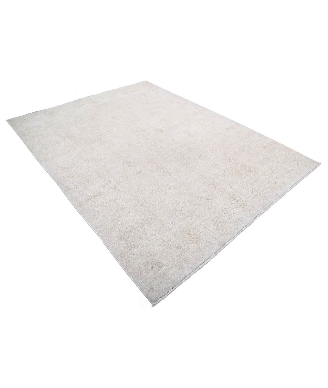 Serenity 6'2'' X 8'5'' Hand-Knotted Wool Rug 6'2'' x 8'5'' (185 X 253) / Taupe / Ivory