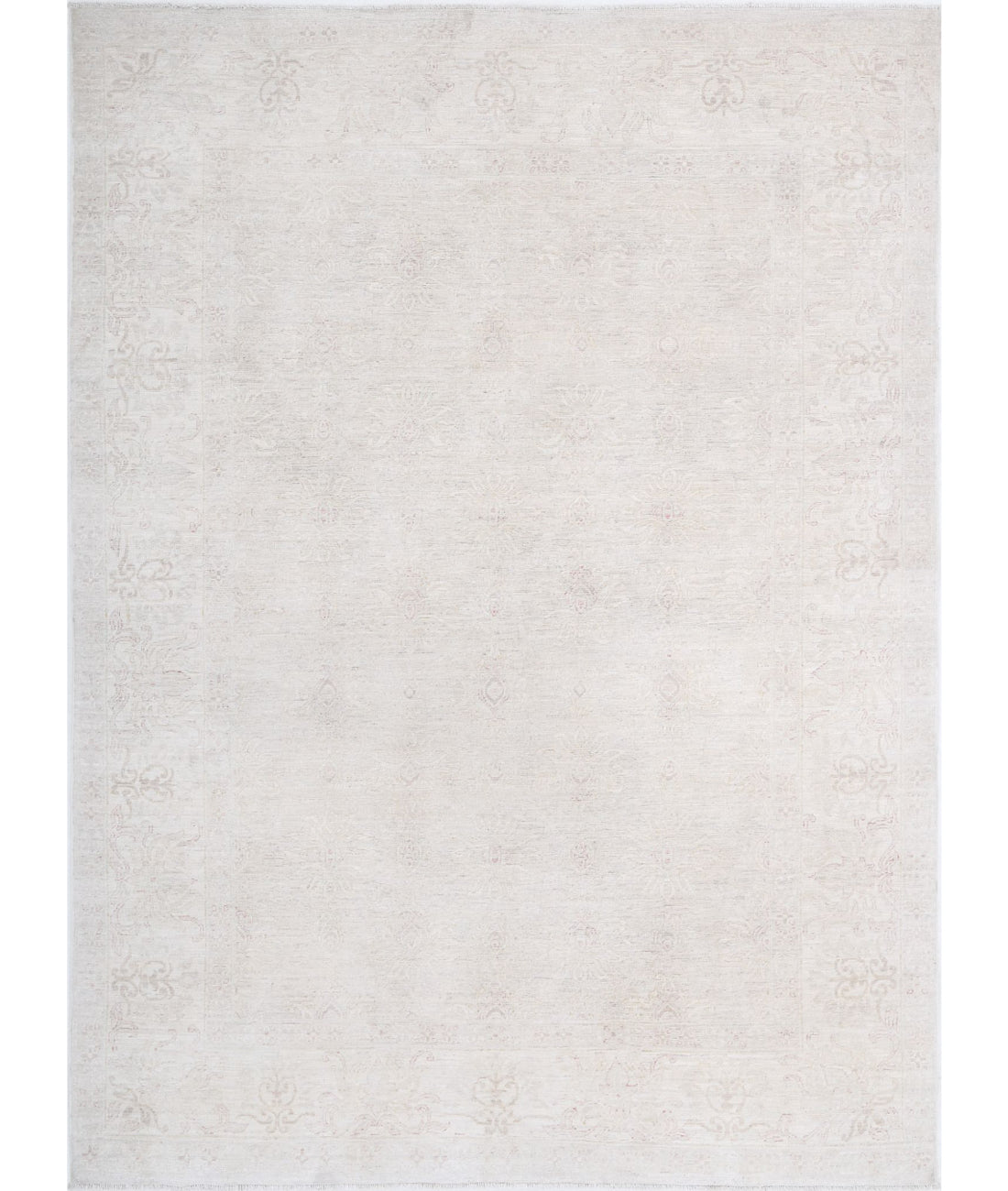 Serenity 6'2'' X 8'5'' Hand-Knotted Wool Rug 6'2'' x 8'5'' (185 X 253) / Taupe / Ivory