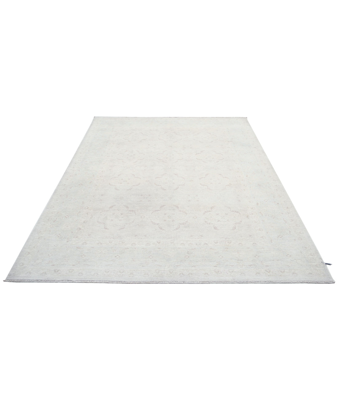 Serenity 6'2'' X 8'3'' Hand-Knotted Wool Rug 6'2'' x 8'3'' (185 X 248) / Ivory / Blue