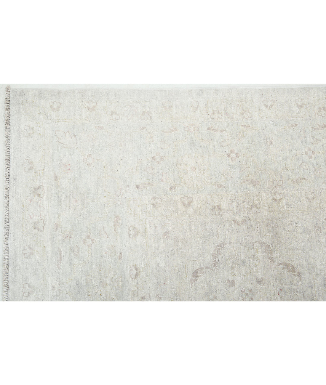 Serenity 6'2'' X 8'3'' Hand-Knotted Wool Rug 6'2'' x 8'3'' (185 X 248) / Ivory / Blue