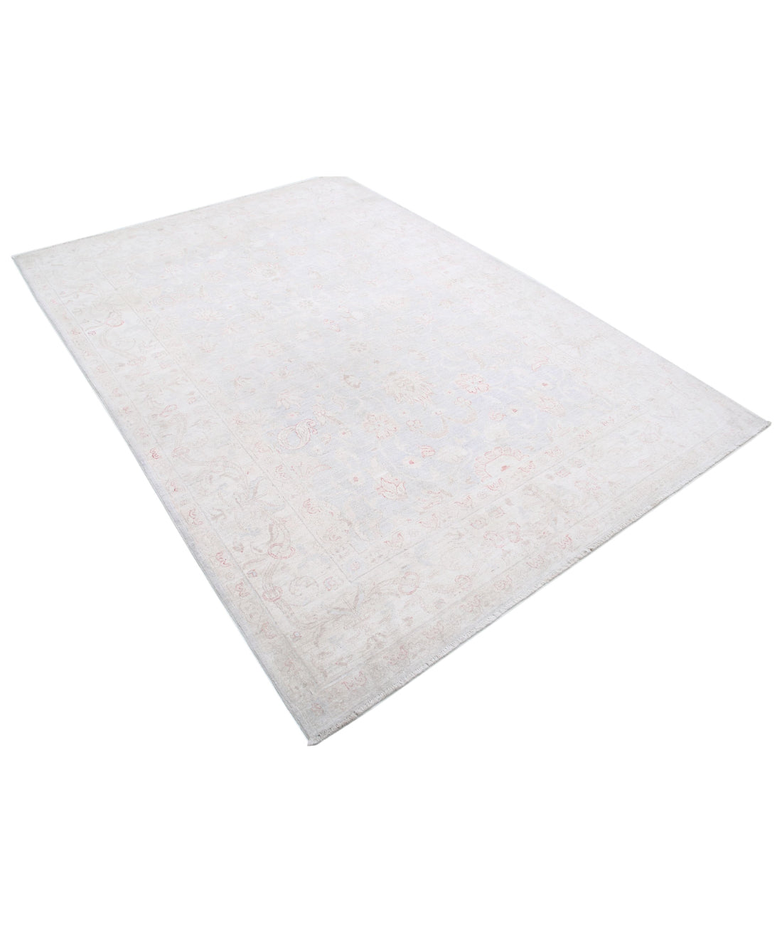 Serenity 6'0'' X 8'7'' Hand-Knotted Wool Rug 6'0'' x 8'7'' (180 X 258) / Grey / Ivory