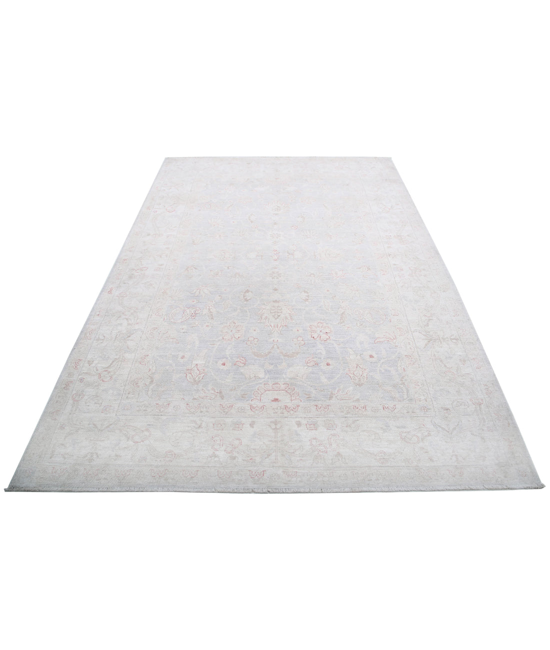 Serenity 6'0'' X 8'7'' Hand-Knotted Wool Rug 6'0'' x 8'7'' (180 X 258) / Grey / Ivory