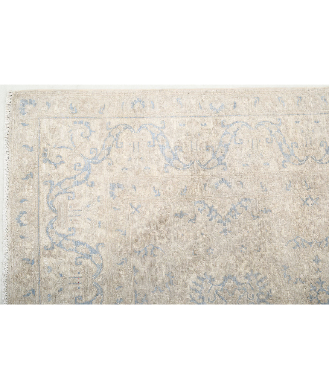 Serenity 5'8'' X 8'9'' Hand-Knotted Wool Rug 5'8'' x 8'9'' (170 X 263) / Ivory / Blue