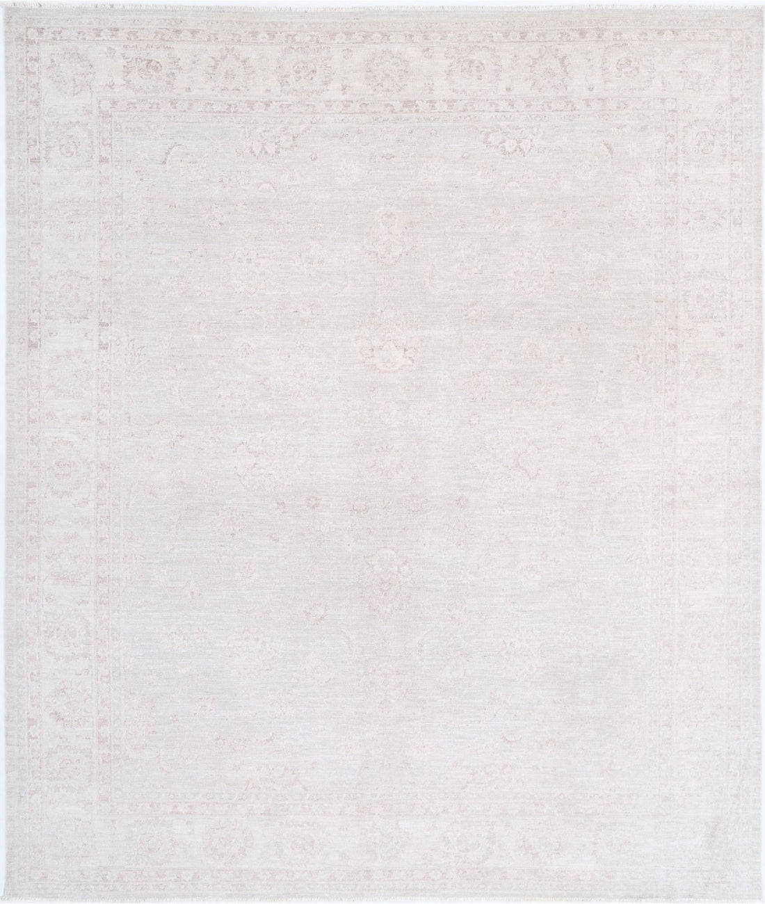 Serenity 8'1'' X 9'9'' Hand-Knotted Wool Rug 8'1'' x 9'9'' (243 X 293) / Ivory / Grey