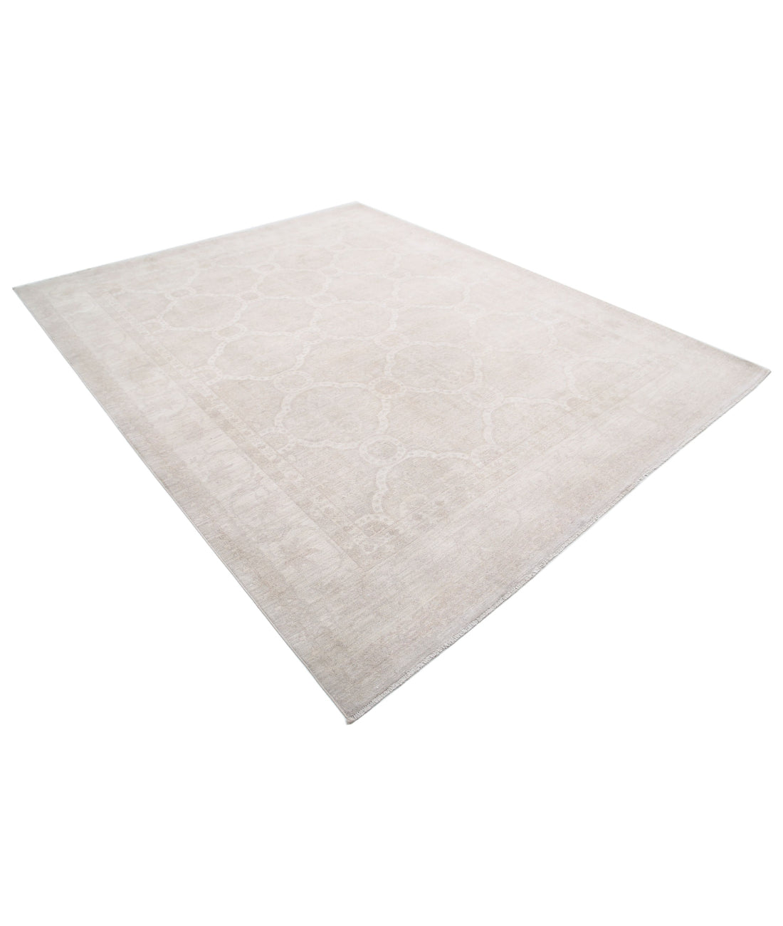 Serenity 8'0'' X 10'0'' Hand-Knotted Wool Rug 8'0'' x 10'0'' (240 X 300) / Grey / Ivory