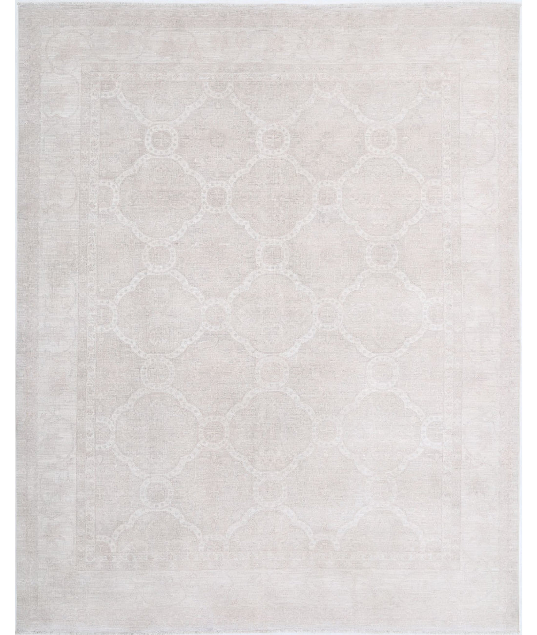 Serenity 8'0'' X 10'0'' Hand-Knotted Wool Rug 8'0'' x 10'0'' (240 X 300) / Grey / Ivory