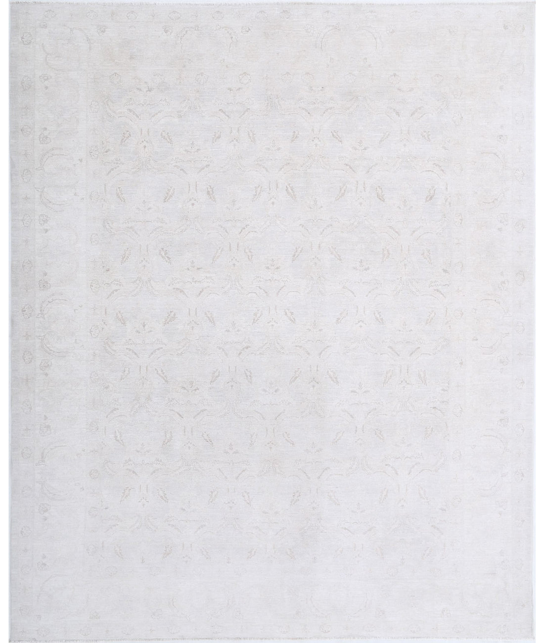 Serenity 8'0'' X 9'11'' Hand-Knotted Wool Rug 8'0'' x 9'11'' (240 X 298) / Brown / Ivory