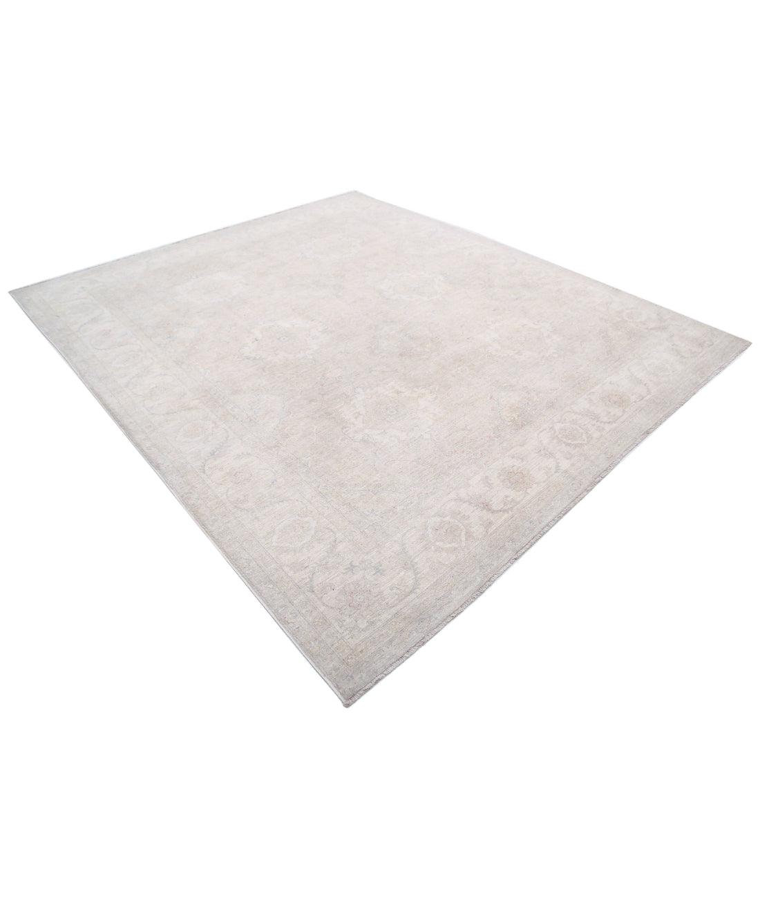 Serenity 8'1'' X 9'4'' Hand-Knotted Wool Rug 8'1'' x 9'4'' (243 X 280) / Grey / Ivory