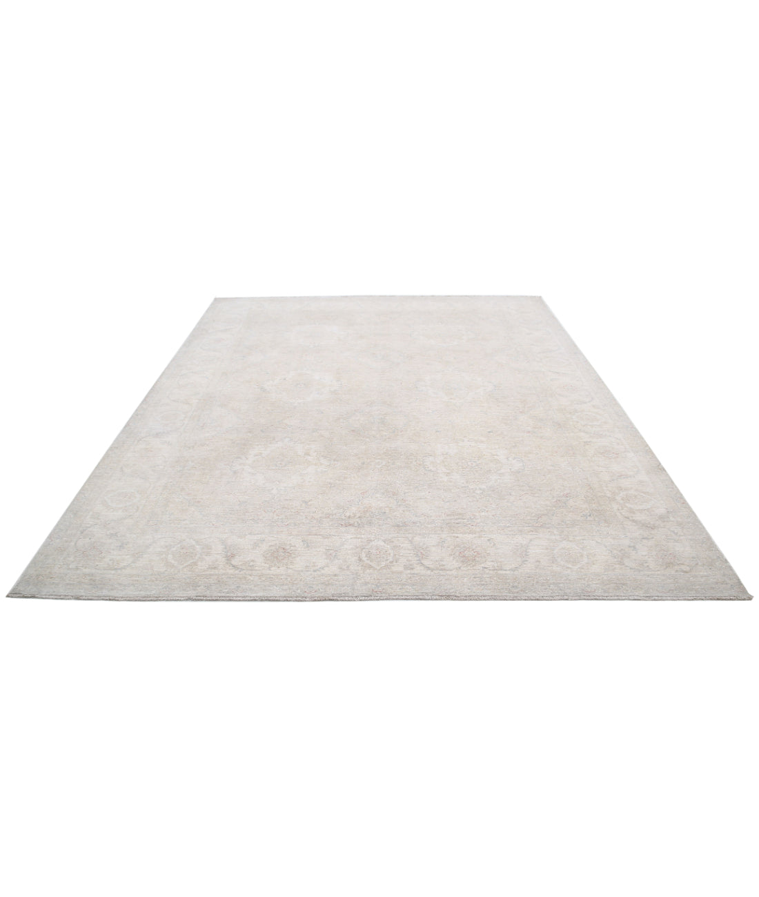 Serenity 8'1'' X 9'4'' Hand-Knotted Wool Rug 8'1'' x 9'4'' (243 X 280) / Grey / Ivory