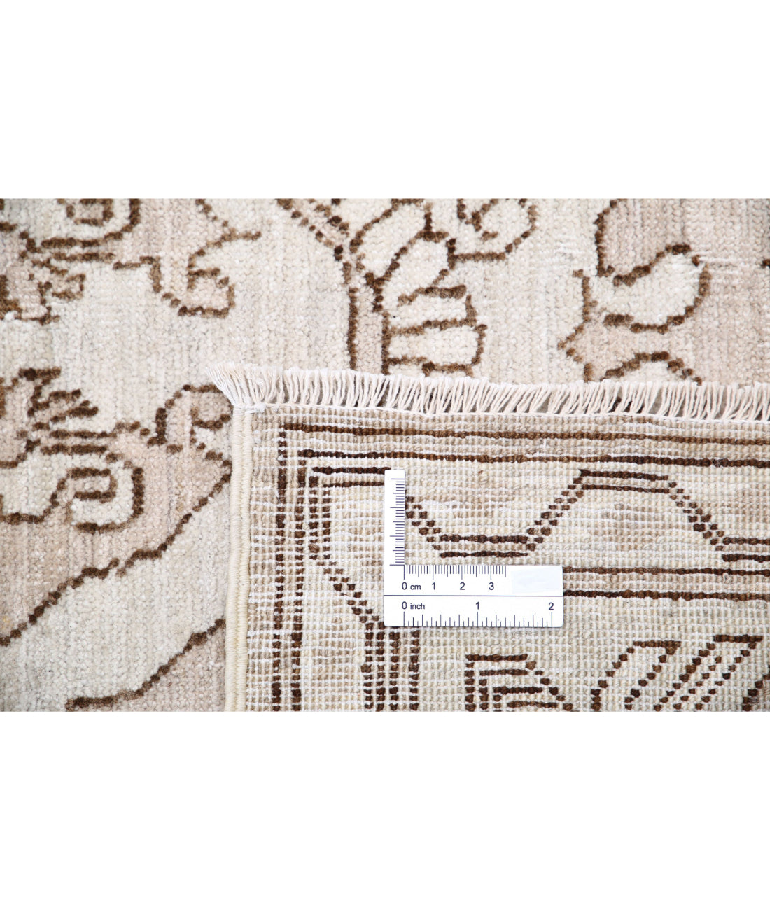 Serenity 8'0'' X 10'2'' Hand-Knotted Wool Rug 8'0'' x 10'2'' (240 X 305) / Ivory / Brown