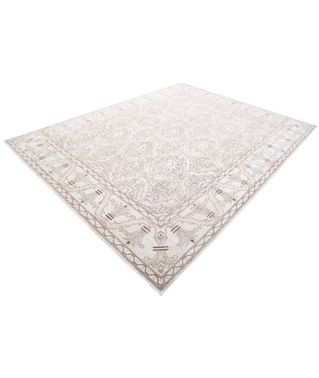 Serenity 8'0'' X 10'2'' Hand-Knotted Wool Rug 8'0'' x 10'2'' (240 X 305) / Ivory / Brown