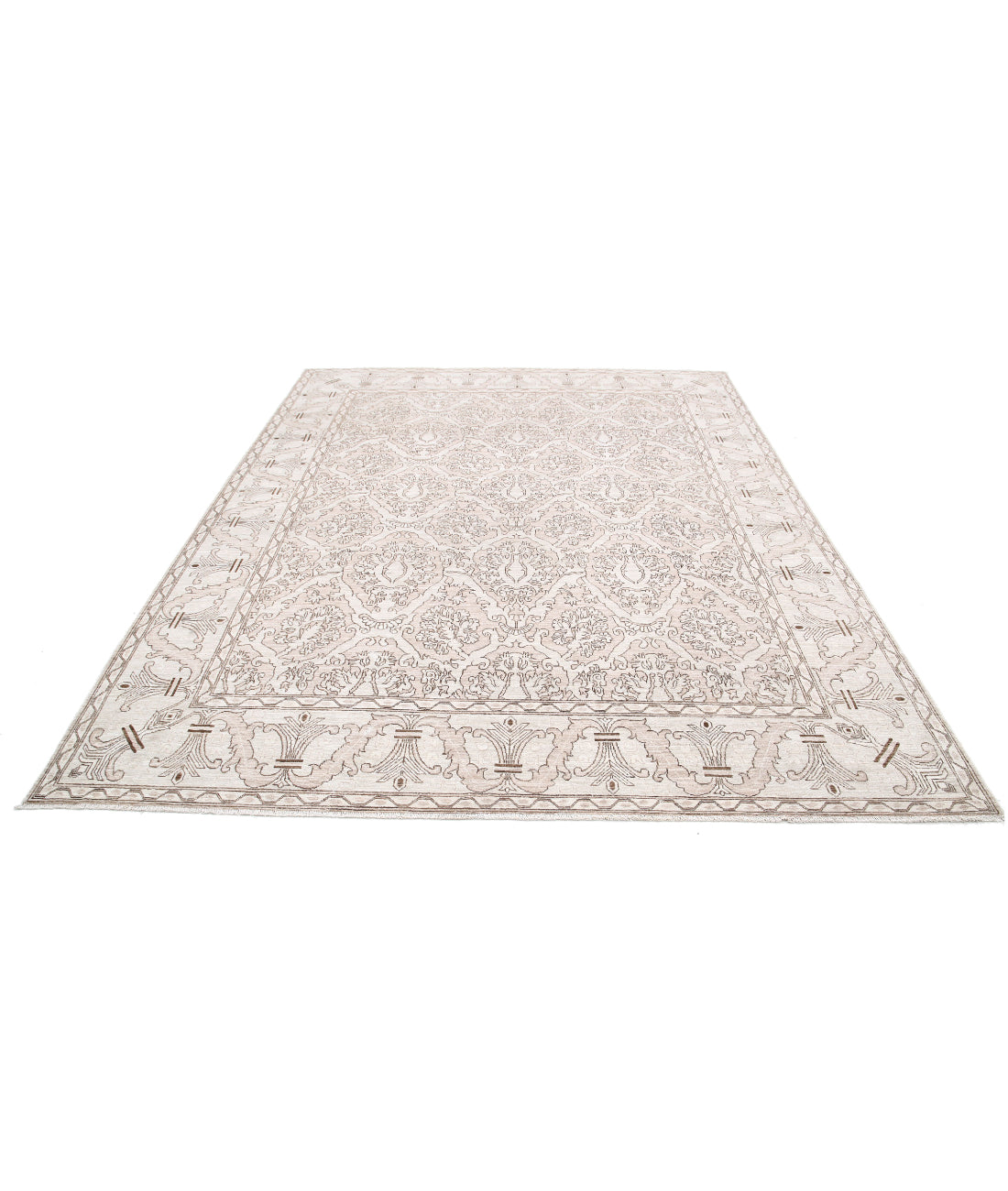 Serenity 8'0'' X 10'2'' Hand-Knotted Wool Rug 8'0'' x 10'2'' (240 X 305) / Ivory / Brown