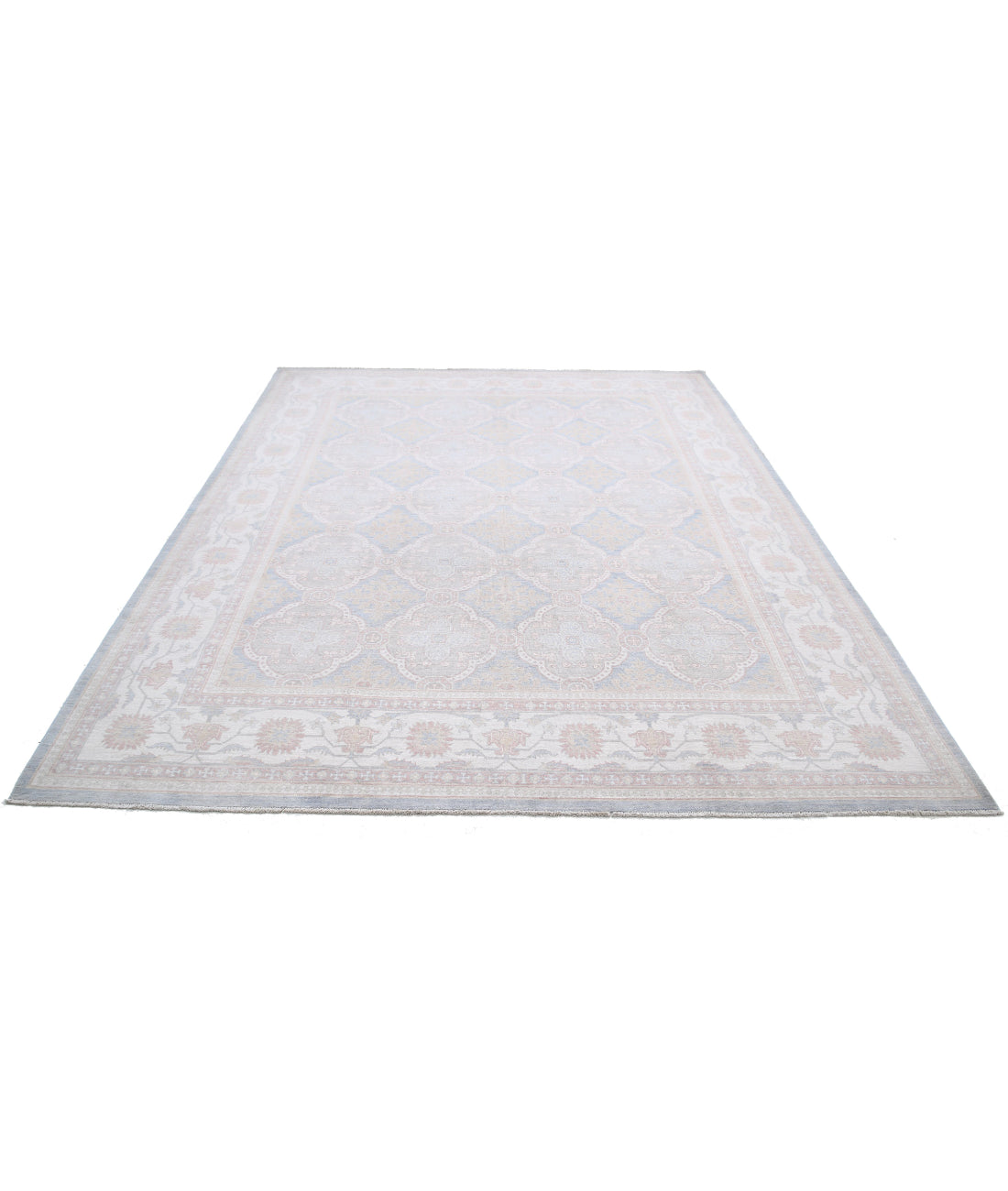 Serenity 7'11'' X 9'10'' Hand-Knotted Wool Rug 7'11'' x 9'10'' (238 X 295) / Blue / Ivory