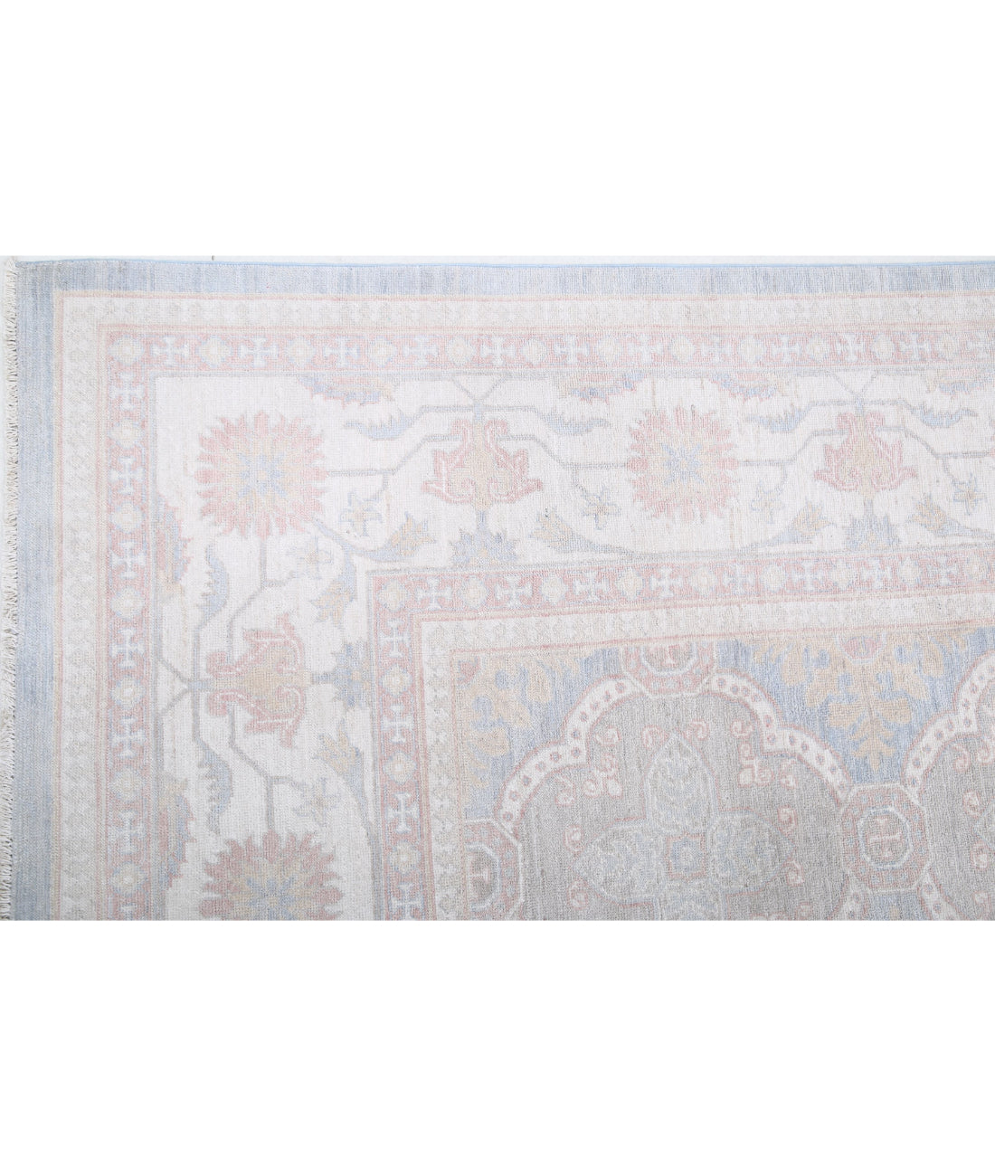 Serenity 7'11'' X 9'10'' Hand-Knotted Wool Rug 7'11'' x 9'10'' (238 X 295) / Blue / Ivory