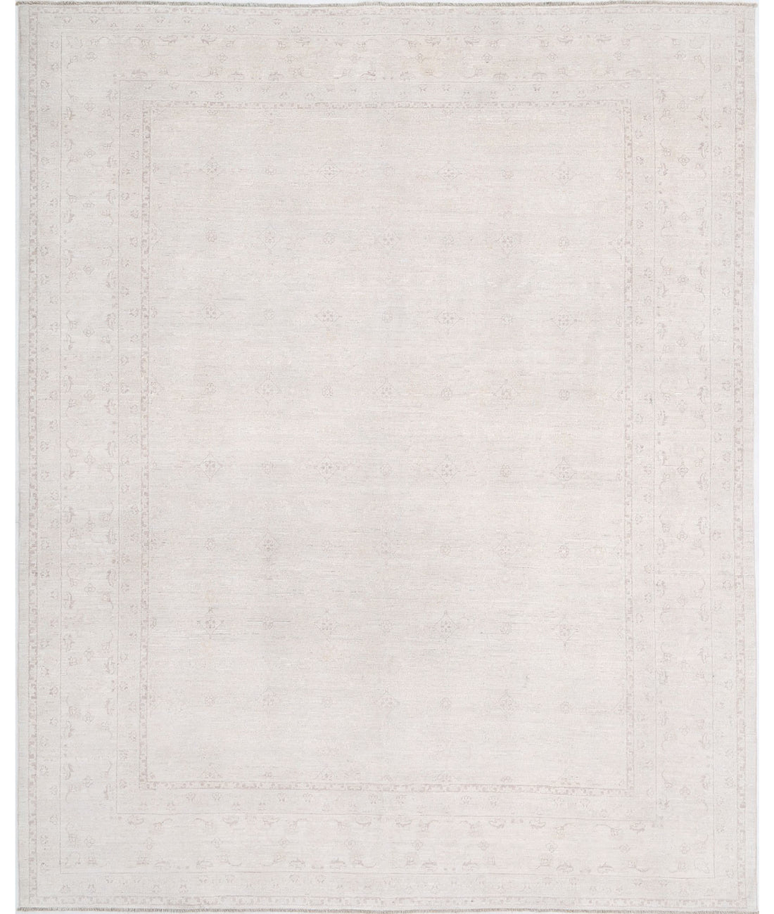 Serenity 8'1'' X 9'10'' Hand-Knotted Wool Rug 8'1'' x 9'10'' (243 X 295) / Ivory / Taupe