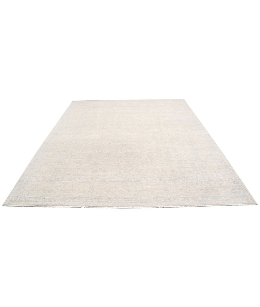 Serenity 8'2'' X 9'9'' Hand-Knotted Wool Rug 8'2'' x 9'9'' (245 X 293) / Ivory / Blue