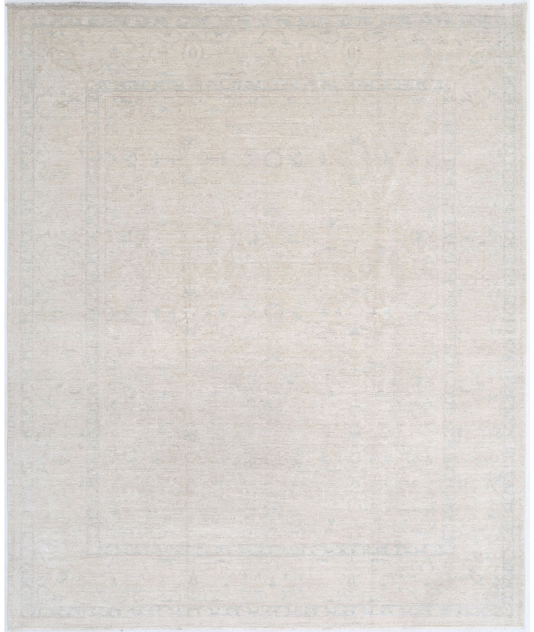 Serenity 8'2'' X 9'9'' Hand-Knotted Wool Rug 8'2'' x 9'9'' (245 X 293) / Ivory / Blue