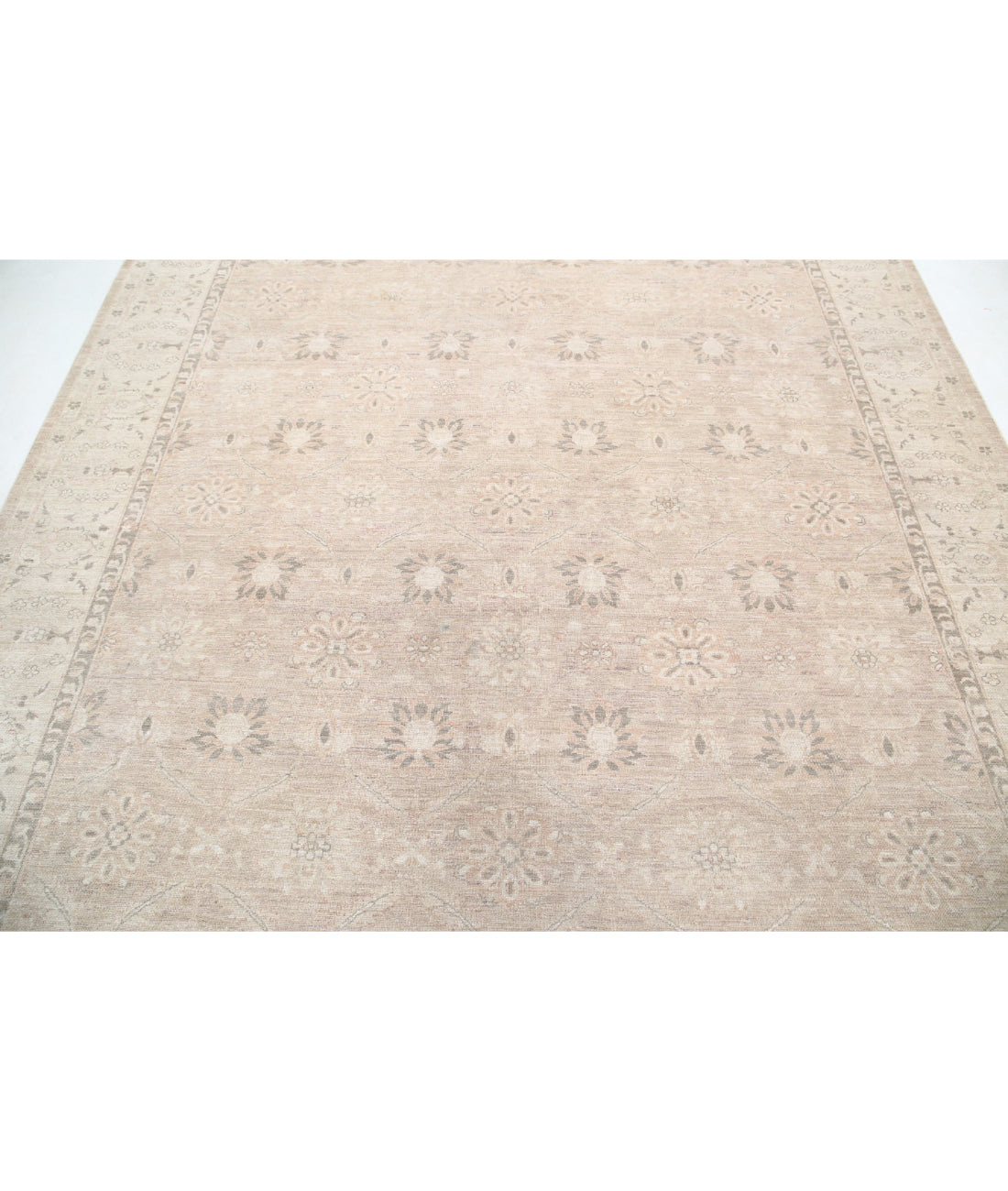 Serenity 8'0'' X 9'8'' Hand-Knotted Wool Rug 8'0'' x 9'8'' (240 X 290) / Ivory / Taupe