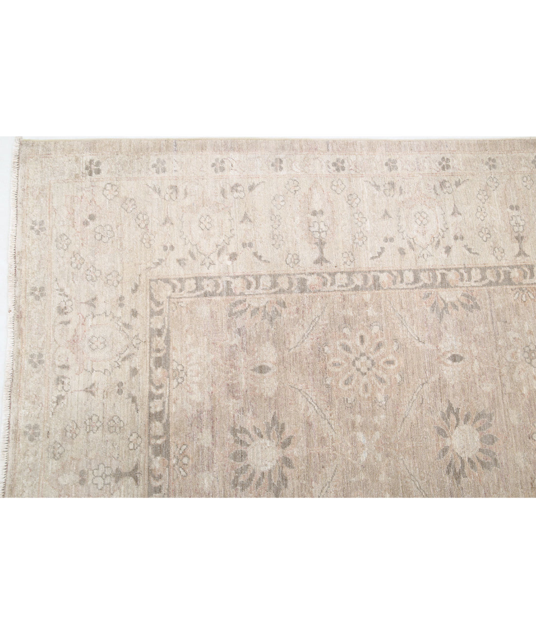 Serenity 8'0'' X 9'8'' Hand-Knotted Wool Rug 8'0'' x 9'8'' (240 X 290) / Ivory / Taupe