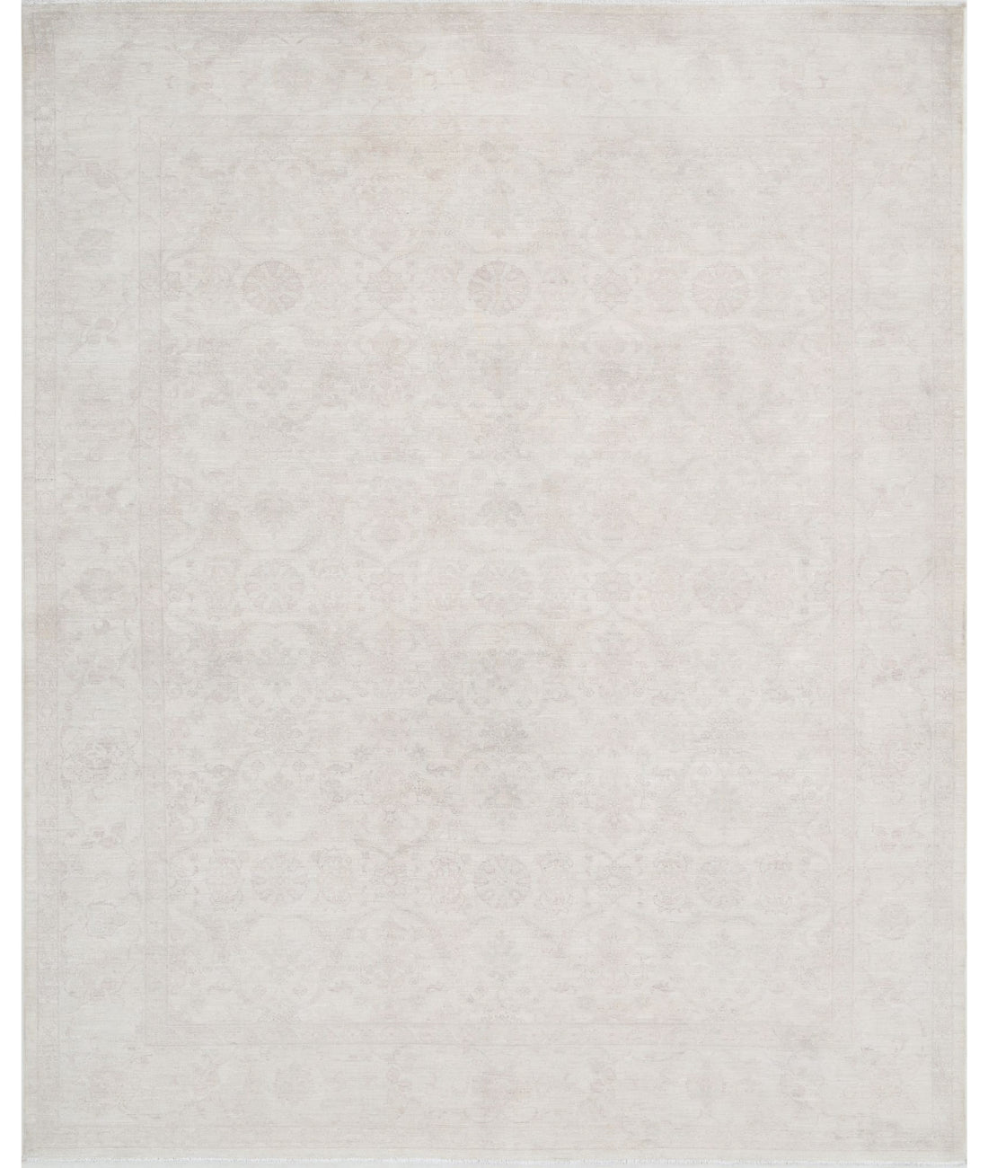 Serenity 8'0'' X 10'2'' Hand-Knotted Wool Rug 8'0'' x 10'2'' (240 X 305) / Ivory / Ivory