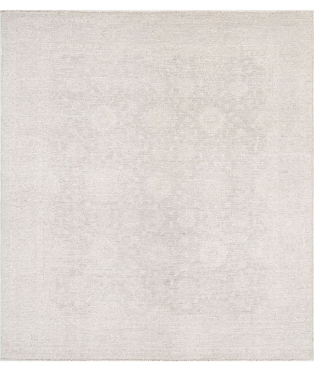 Serenity 7'11'' X 8'9'' Hand-Knotted Wool Rug 7'11'' x 8'9'' (238 X 263) / Grey / Ivory