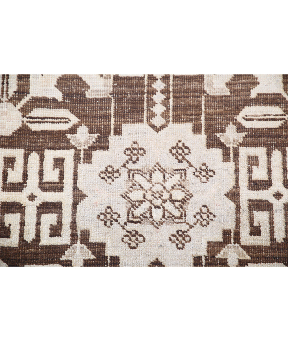 Serenity 8'9'' X 11'6'' Hand-Knotted Wool Rug 8'9'' x 11'6'' (263 X 345) / Brown / Ivory