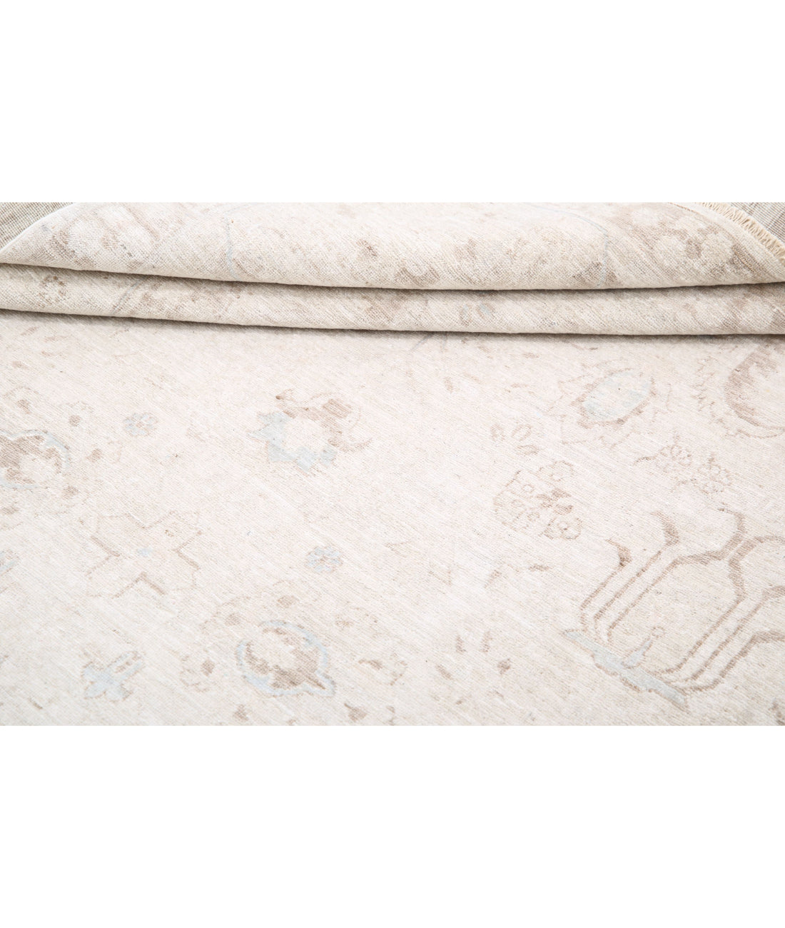 Serenity 8'7'' X 11'7'' Hand-Knotted Wool Rug 8'7'' x 11'7'' (258 X 348) / Ivory / Taupe