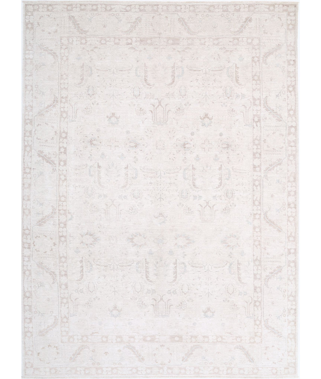 Serenity 8'7'' X 11'7'' Hand-Knotted Wool Rug 8'7'' x 11'7'' (258 X 348) / Ivory / Taupe