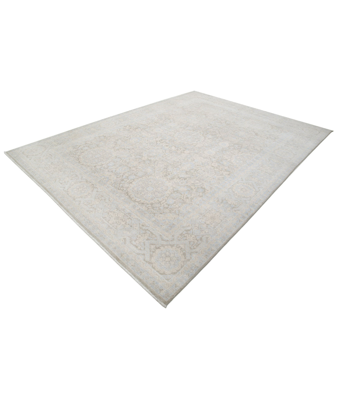 Serenity 8'9'' X 11'10'' Hand-Knotted Wool Rug 8'9'' x 11'10'' (263 X 355) / Taupe / Ivory