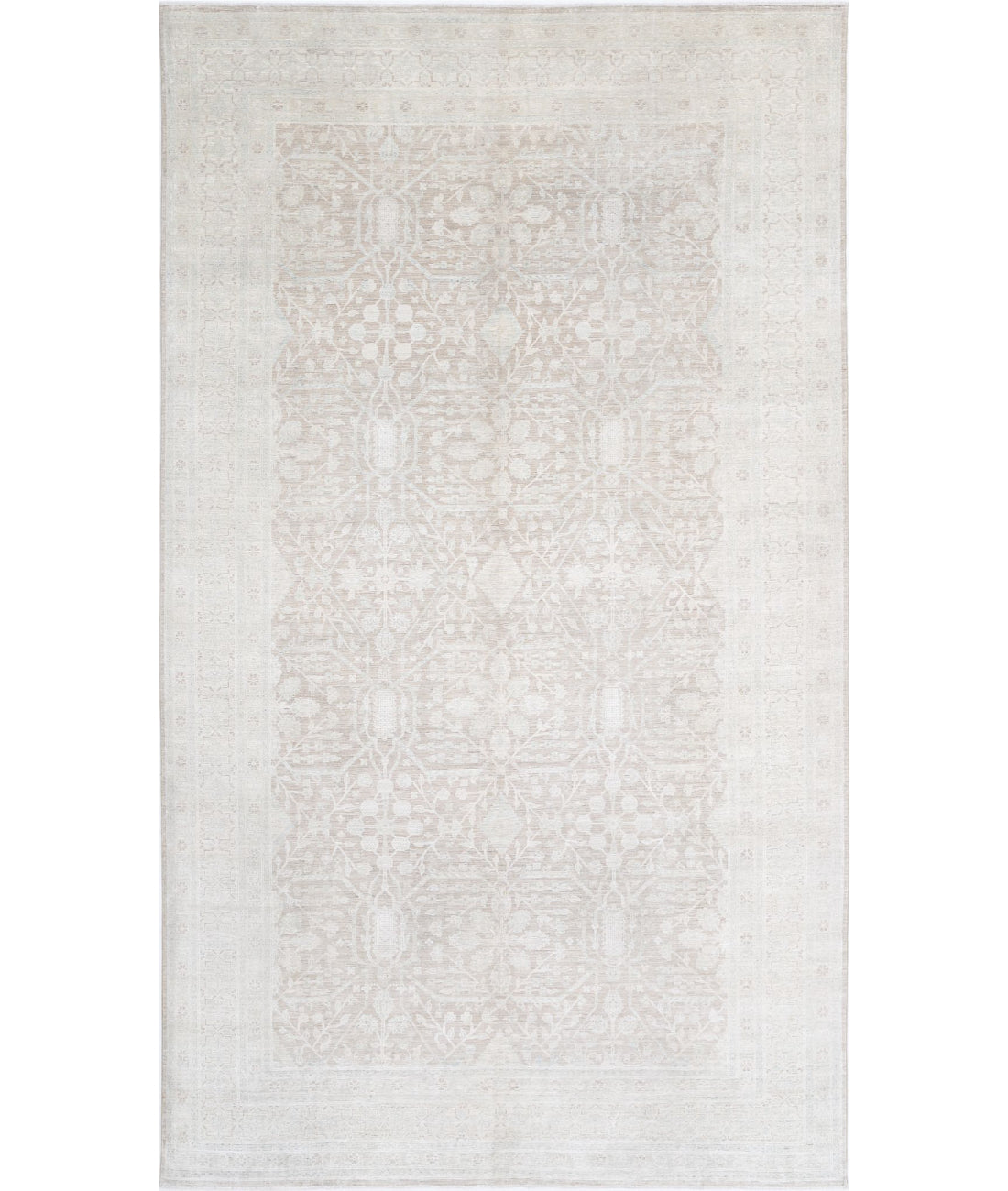 Serenity 8'9'' X 15'7'' Hand-Knotted Wool Rug 8'9'' x 15'7'' (263 X 468) / Ivory / Taupe