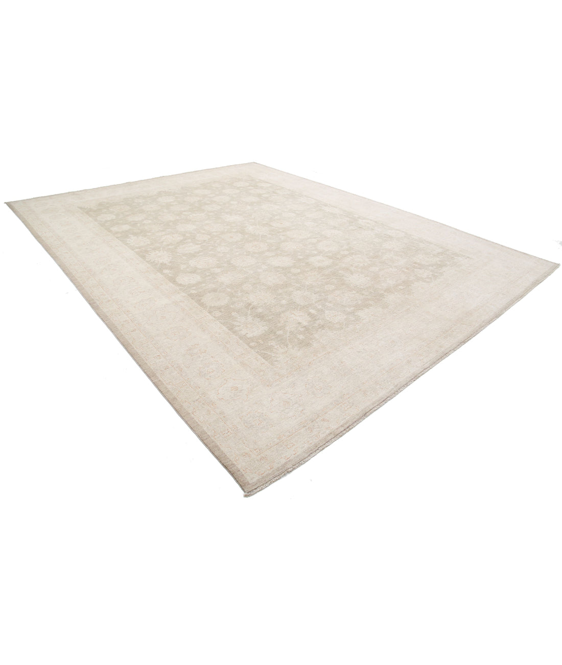 Serenity 11'8'' X 14'9'' Hand-Knotted Wool Rug 11'8'' x 14'9'' (350 X 443) / Brown / Ivory