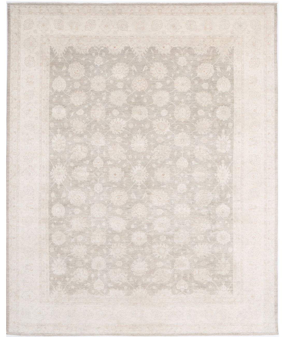 Serenity 11'8'' X 14'9'' Hand-Knotted Wool Rug 11'8'' x 14'9'' (350 X 443) / Brown / Ivory