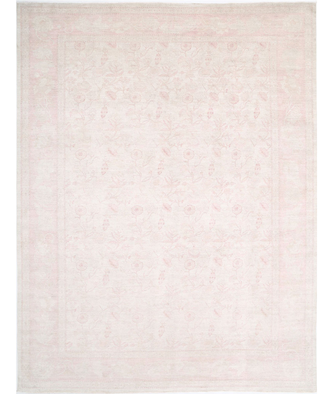 Serenity 13'9'' X 17'7'' Hand-Knotted Wool Rug 13'9'' x 17'7'' (413 X 528) / Ivory / Peach