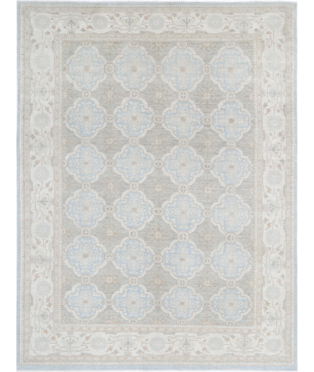 Serenity 8'9'' X 11'6'' Hand-Knotted Wool Rug 8'9'' x 11'6'' (263 X 345) / Blue / Ivory