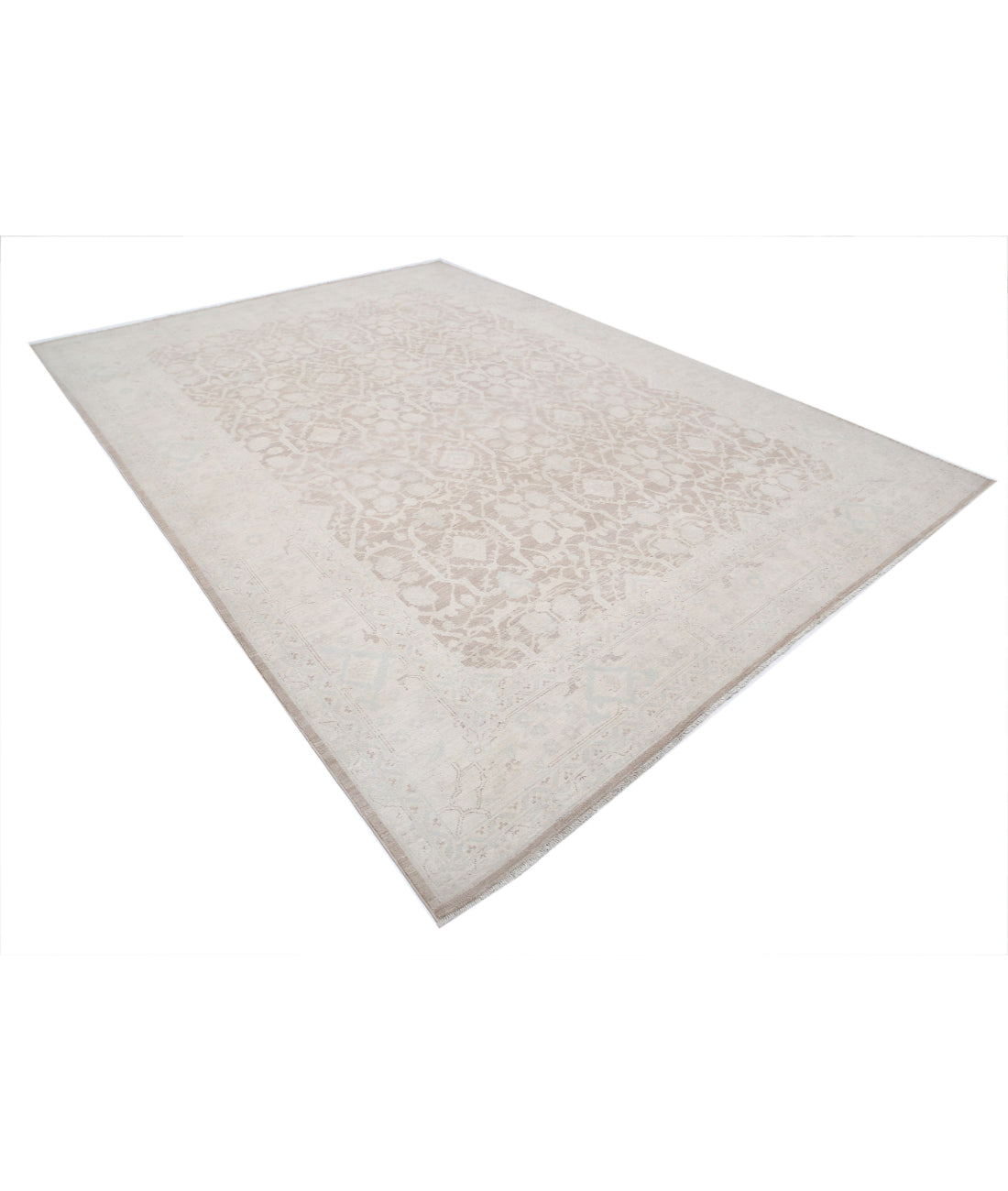 Serenity 8'10'' X 11'9'' Hand-Knotted Wool Rug 8'10'' x 11'9'' (265 X 353) / Brown / Ivory