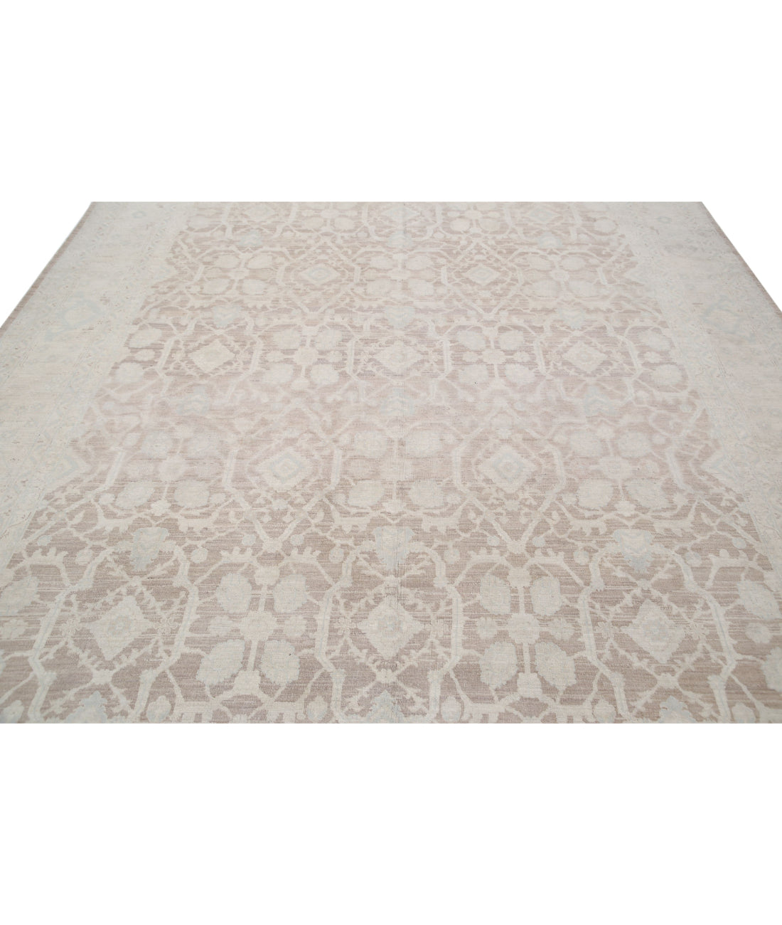 Serenity 8'10'' X 11'9'' Hand-Knotted Wool Rug 8'10'' x 11'9'' (265 X 353) / Brown / Ivory