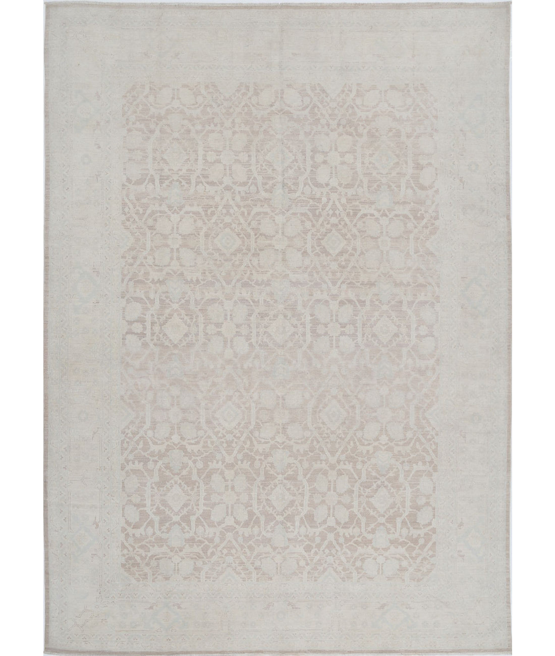 Serenity 8'10'' X 11'9'' Hand-Knotted Wool Rug 8'10'' x 11'9'' (265 X 353) / Brown / Ivory