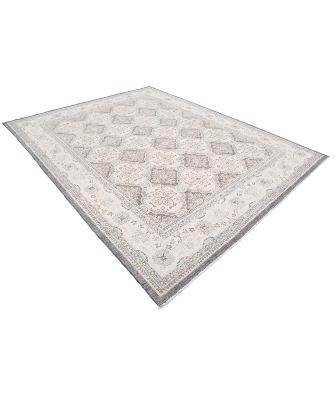 Serenity 8'3'' X 10'4'' Hand-Knotted Wool Rug 8'3'' x 10'4'' (248 X 310) / Grey / Ivory