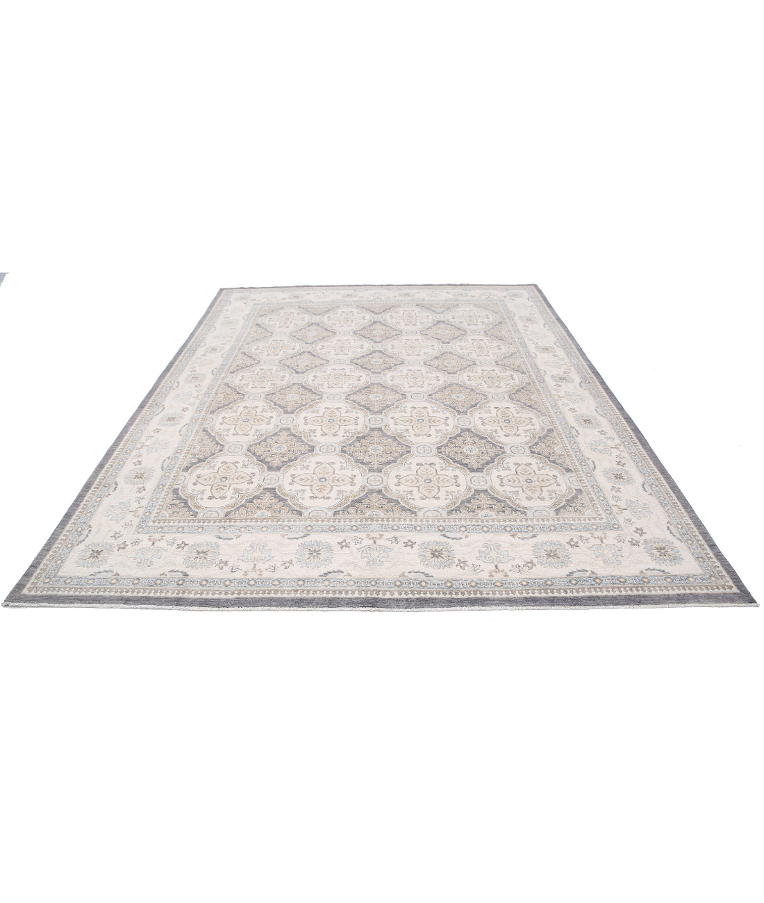 Serenity 8'3'' X 10'4'' Hand-Knotted Wool Rug 8'3'' x 10'4'' (248 X 310) / Grey / Ivory